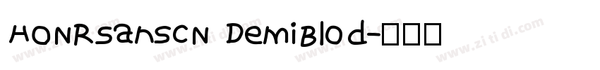 HONRSansCN DemiBlod字体转换